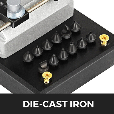 VEVOR Πάγκος ρολόι ανοιχτήρι 5700 Ανοιχτήρι θήκης ρολογιού με βιδωτό στυλ Oyster Ανοιχτήρι και θήκη κλειστής θήκης πίσω πρέσα Αξεσουάρ ωρολογοποιός για κατασκευή και επισκευή ρολογιών