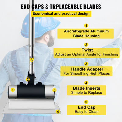 VEVOR Γυψοσανίδας Skimming Blade Putty Knife Combo 10/24/32 ιντσών Εργαλείο σπάτουλας με λαβή