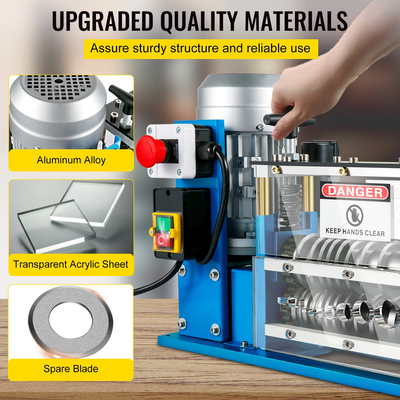 Ηλεκτρική μηχανή απογύμνωσης καλωδίων VEVOR, αυτόματη μηχανή απογύμνωσης καλωδίων 0,06 ιντσών-0,15 ιντσών, Μηχάνημα απογύμνωσης καλωδίων 11 καναλιών 10 λεπίδων, εργαλείο απογύμνωσης καλωδίων 75 πόδια/λεπτό, για ανακύκλωση χάλκινων συρμάτων