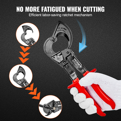 Κόφτης καλωδίων καστάνιας VEVOR, σύρμα και κόφτης καλωδίων καστάνιας 10&quot;, κομμένο έως 240 mm², με άνετες λαβές λαβής, εύκολος στη χρήση μοχλός γρήγορης αποδέσμευσης, λεπίδα από χάλυβα ελατηρίου πυριτίου-μαγγανίου