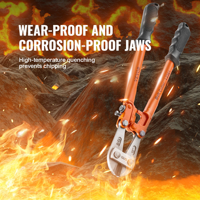 Κόφτης μπουλονιών VEVOR, Κόφτης κλειδαριάς 18&quot;, λαβή δύο υλικών με μαλακή λαβή από καουτσούκ, κόφτης μπουλονιών βαρέως τύπου, λεπίδα χάλυβα από κράμα χρωμίου μολυβδαινίου, για ράβδους, μπουλόνια, σύρματα, πριτσίνια, καλώδια και αλυσίδες