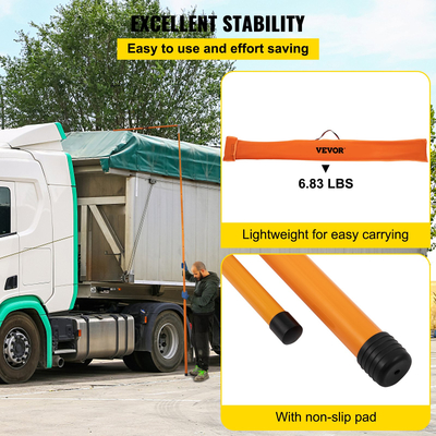 Ράβδο μέτρησης ύψους φορτίου VEVOR, 20&#039; ανθεκτικό μπαστούνι ύψους φορτηγού από υαλοβάμβακα με ρυθμιζόμενο κοντάρι, μη αγώγιμο ραβδί μέτρησης ύψους φορτηγού με τσάντα μεταφοράς, ράβδος ύψους για φορτηγά, μεταφορείς αυτοκινήτων