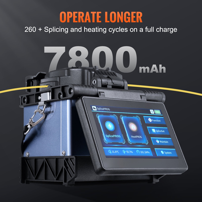 VEVOR Fiber Fusion Splicer 6 Motors Core Alignment 6s Splicing Οθόνη αφής 5