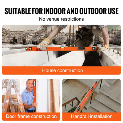 VEVOR Magnetic Torpedo Level, 48/24/16/10 σε σετ μηχανικής στάθμης, Χάρακας φιαλιδίων φυσαλίδων για 45/90/180 μοίρες, εργαλείο επιπέδωσης από κράμα αλουμινίου με παράθυρο προβολής, ανθεκτικό σε κραδασμούς για μέτρηση υδραυλικών εγκαταστάσεων, ξύλο