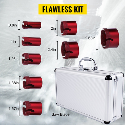 VEVOR Διαμαντένιο τρυπάνι 20-68mm Τρυπάνι με πυρήνα τρυπάνι σετ εργαλείων κοπής για κοπή πλακιδίων/κεραμικών/μαρμάρων/πορσελάνης