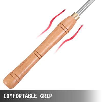 VEVOR Ξυλοτορνευτικά Εργαλεία για Τόρνο Σετ 5 ΤΕΜ, Εργαλεία τόρνου από καρβίδιο με σχήμα διαμαντιού, στρογγυλά, τετράγωνα κοπτικά, σμίλες τόρνου με άνετες λαβές λαβής Εργαλεία τόρνου για χειροτεχνικούς χομπίστες