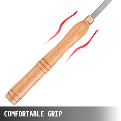 VEVOR Ξυλοτορνευτικά Εργαλεία για Τόρνο Σετ 4 ΤΕΜ, Εργαλεία τόρνου από καρβίδιο με σχήμα διαμαντιού, στρογγυλά, τετράγωνα κόφτες, σμίλες τόρνου με άνετες λαβές λαβής Εργαλεία τόρνου για χειροτεχνικούς χομπίστες