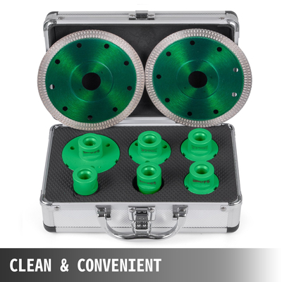 VEVOR 6 Pcs Diamond Hole Saw Set Drill Core Bits M14 Thread 20/25/40/45/50/68 MM(0,79/1/1,6/1,77/2/2,7 ίντσες) με 2 λεπίδες πριονιού