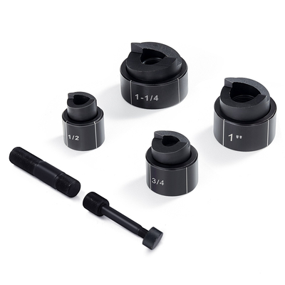 VEVOR Hydraulic Knockout Punch Kit, 4 τεμάχια 1/2&quot;, 3/4&quot;, 1&quot;, 1-1/4&quot; Σετ οπών κοπής αγωγών, Εργαλεία οδήγησης μεταλλικών φύλλων, κιτ εργαλείων KO για αλουμίνιο, ορείχαλκο, ανοξείδωτο χάλυβα, υαλοβάμβακα και Πλαστική ύλη