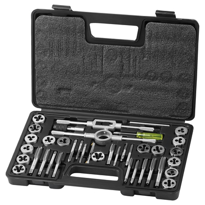 VEVOR Tap and Die Set 40Pcs Metric Size M3 to M12 Bearing Steel Threading tool