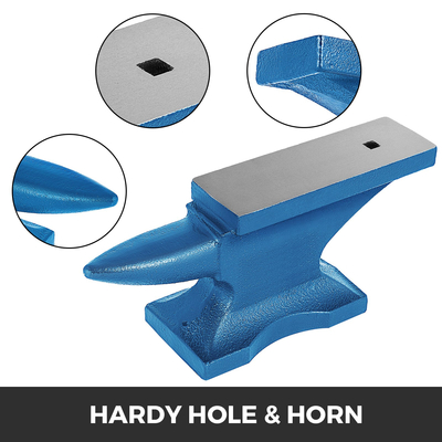 VEVOR Single Horn Anvil 44Lbs/20Kg Χυτοσίδηρος σιδεράς αμόνι προς πώληση Εργαλεία και εξοπλισμός σφυρηλάτησης Anvil Rugged Round Horn Anvil Blacksmith Jewelers Metalsmith Blacksmith Tool