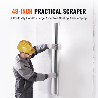 VEVOR Drywall Skimming Blade, 48 ιντσών μαχαίρι εξομάλυνσης, λεπίδα από ανοξείδωτο ατσάλι &amp; σώμα από κράμα αλουμινίου Επαγγελματικά εργαλεία για γυψοσανίδες, μαχαίρι καθαρισμού/γυψοσανίδας, για γυψοσανίδα/σανίδα τοίχου/γυψοσανίδα