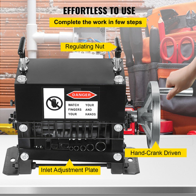 Μηχάνημα απογύμνωσης καλωδίων VEVOR Μηχάνημα απογύμνωσης καλωδίων 1-20 mm Εργαλείο μηχανής απογύμνωσης καλωδίων 8 καναλιών με 7 λεπίδες Χειροκίνητη Ανακύκλωση βιομηχανικής απογύμνωσης καλωδίων με στροφαλοφόρο