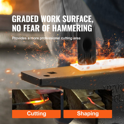 Αμόνι VEVOR Single Horn, 66Lbs χυτό αμόνι, Σιδηρουργός στρογγυλού κέρατου υψηλής σκληρότητας, μεγάλος πάγκος και σταθερή βάση, με στρογγυλή και τετράγωνη τρύπα, εργαλείο Metalsmith για κάμψη και διαμόρφωση