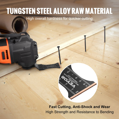 VEVOR 3PCS Carbide Oscillating Tool Blades, Universal Quick Release Oscillating Saw Blades, Multitool Tool Blades for σκληρό υλικό, μέταλλο, καρφιά, μπουλόνια, Fit Dewalt Milwaukee Hitachi Chicago