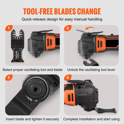 VEVOR 3PCS Carbide Oscillating Tool Blades, Universal Quick Release Oscillating Saw Blades, Multitool Tool Blades for σκληρό υλικό, μέταλλο, καρφιά, μπουλόνια, Fit Dewalt Milwaukee Hitachi Chicago