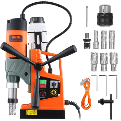 VEVOR Magnetic Drill 1450W 12800N Portable Mag Drill Press 800RPM
