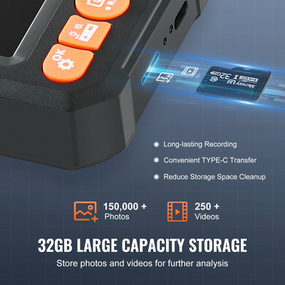 Κάμερα ενδοσκόπιου VEVOR με Φώτα Διπλό Βοροσκόπιο με Καλώδιο 16,4 FT Οθόνη 4,3