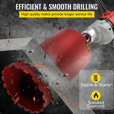 τρυπάνι πυρήνων διαμαντιών, 10&quot;/254κομμάτι τρυπανιών πυρήνων διαμέτρων, 14&quot;/355συγκεκριμένο κομμάτι τρυπανιών πυρήνων πυρήνων, 5/8&quot;-11 κομμάτι πυρήνων νημάτων, ξηρά/υγρά κομμάτια πυρήνων τρυπανιών με μια λεπίδα, υγρό κομμάτι διάτρησης διαμαντιών για το σκυρόδεμα Λεπτομέρειες: