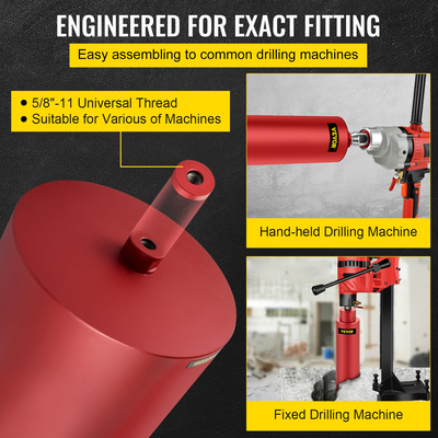 τρυπάνι πυρήνων διαμαντιών, 10&quot;/254κομμάτι τρυπανιών πυρήνων διαμέτρων, 14&quot;/355συγκεκριμένο κομμάτι τρυπανιών πυρήνων πυρήνων, 5/8&quot;-11 κομμάτι πυρήνων νημάτων, ξηρά/υγρά κομμάτια πυρήνων τρυπανιών με μια λεπίδα, υγρό κομμάτι διάτρησης διαμαντιών για το σκυρόδεμα Λεπτομέρειες: