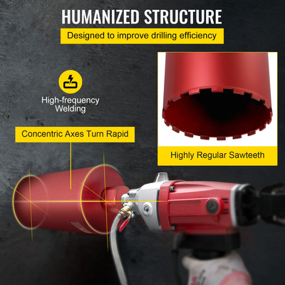 τρυπάνι πυρήνων διαμαντιών, 10&quot;/254κομμάτι τρυπανιών πυρήνων διαμέτρων, 14&quot;/355συγκεκριμένο κομμάτι τρυπανιών πυρήνων πυρήνων, 5/8&quot;-11 κομμάτι πυρήνων νημάτων, ξηρά/υγρά κομμάτια πυρήνων τρυπανιών με μια λεπίδα, υγρό κομμάτι διάτρησης διαμαντιών για το σκυρόδεμα Λεπτομέρειες: