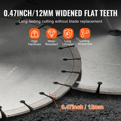 VEVOR 3 ΤΕΜ. Λεπίδες διαμαντιών 14 ιντσών Λεπίδα πριονιού σκυροδέματος υγρή ή στεγνή 0,47 ιντσών Επίπεδη