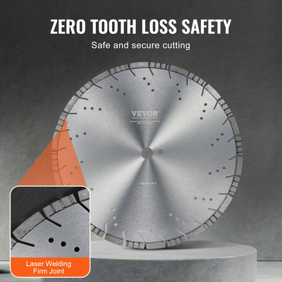 VEVOR Διαμαντένια λεπίδα 16 ιντσών Λεπίδα πριονιού σκυροδέματος υγρά ή στεγνά 0,47 ιντσών λοξά δόντια