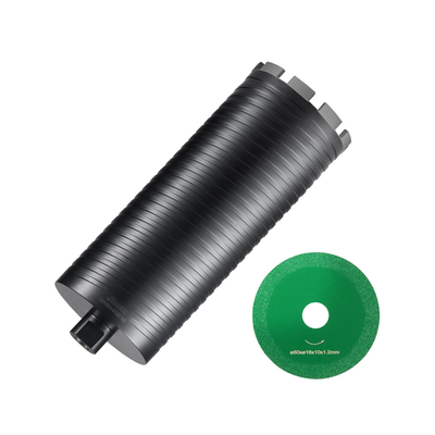 Τρυπάνι VEVOR Core, 4,25&quot; Wet/Dry Diamond Core Drill Drill for Brick and Block, Τρυπάνι πυρήνα σκυροδέματος με προσαρμογέα μύτης πιλότου και λεπίδα πριονιού, βάθος διάτρησης 9,5&quot;, 5/8&quot;-11 εσωτερικό σπείρωμα, συγκόλληση με λέιζερ