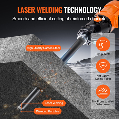 Τρυπάνι πυρήνα VEVOR, 1-1/4&quot; Τρυπάνια με πυρήνα υγρού διαμαντιού, τρυπάνι πυρήνα σκυροδέματος βάθους διάτρησης 14&quot;, Εσωτερικό σπείρωμα 5/8&quot;-11, συγκόλληση με λέιζερ, διαμαντένιο τρυπάνι υγρού πυρήνα για τούβλα και μπλοκ σκυροδέματος