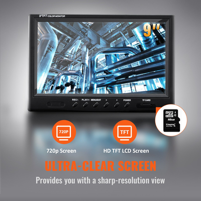 Κάμερα επιθεώρησης σωλήνων VEVOR Sewer Camera 9 ιντσών 720p Screen Pipe Camera 393 ft