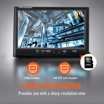 Κάμερα επιθεώρησης σωλήνων VEVOR Sewer Camera 9 ιντσών 720p Screen Pipe Camera 230 ft