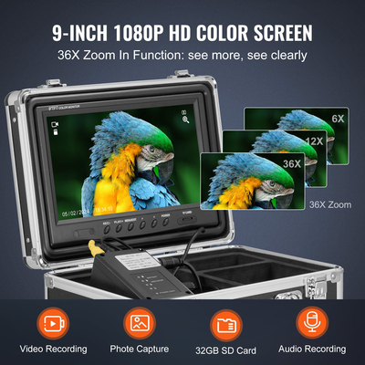 Κάμερα VEVOR Sewer Camera 165 ft/50 m Αυτοεπιπεδούμενη κάμερα αγωγού αποχέτευσης με εντοπιστή 512 Hz