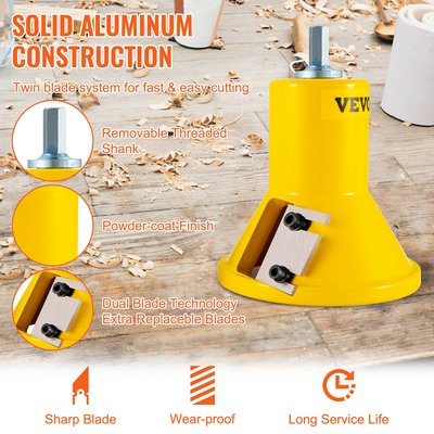 VEVOR Tenon Cutter, 1&quot;/25,4mm &amp; 1,5&quot;/38mm &amp; 2&quot;/50,8mm, Premium κόφτης επίπλων από αλουμίνιο &amp; ατσάλι, με διπλές ίσιες λεπίδες &amp; βίδες με κουμπιά Home Master Kit, Εμπορικό εργαλείο εκκίνησης για το σπίτι D