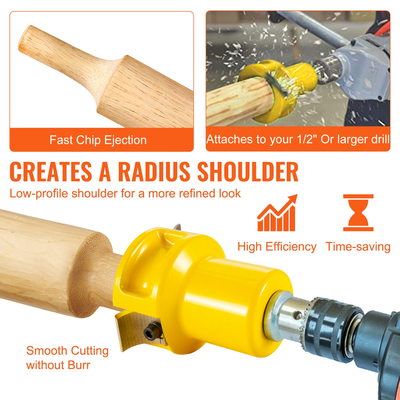 VEVOR Tenon Cutter, 1,5&quot; / 38 mm διάμετρος, Premium κόφτης επίπλων από αλουμίνιο &amp; ατσάλι, με διπλές καμπύλες λεπίδες και βίδες με κουμπιά Home Master Kit, Εμπορικό εργαλείο ξυλουργικής για αρχάριους στο σπίτι