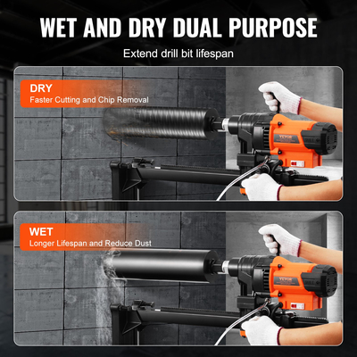 Μηχάνημα τρυπανιού VEVOR Core 0,8-9,8in Dia 3200W Diamond Core Drill Rig with Stand