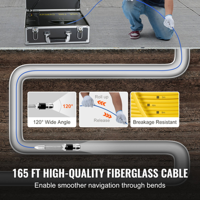 VEVOR Sewer Camera Pipe Inspection Camera 165ft Drain Camera με οθόνη 7 ιντσών