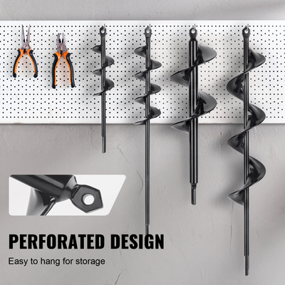 Τρυπάνια VEVOR για φύτευση σετ 4, τρυπάνι κήπου, τρυπάνι σπειροειδούς για εκσκαφέα μετά τρύπα, φύτευση βολβών και σκάψιμο τρυπών, για τρυπάνι 3/8&quot; Hex Drive