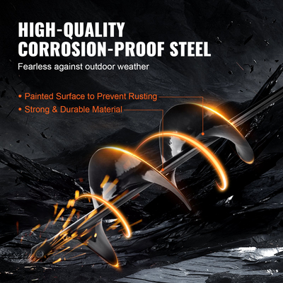 Τρυπάνια VEVOR για φύτευση σετ 2, Τρυπάνι κήπου, τρυπάνι σπειροειδούς για εκσκαφέας μετά τρύπα, φύτευση βολβών και σκάψιμο τρυπών, για τρυπάνι εξαγωνικής κίνησης 3/8