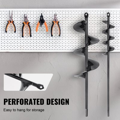 Τρυπάνια VEVOR για φύτευση σετ 2, Τρυπάνι κήπου, τρυπάνι σπειροειδούς για εκσκαφέας μετά τρύπα, φύτευση βολβών και σκάψιμο τρυπών, για τρυπάνι εξαγωνικής κίνησης 3/8