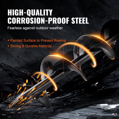 Τρυπάνι VEVOR τρυπάνι για φύτευση, τρυπάνι κήπου 3 x 24 ιντσών, τρυπάνι σπειροειδούς για φύτευση βολβών &amp; σκάψιμο οπών, τρυπάνι εξαγωνικής κίνησης 3/8