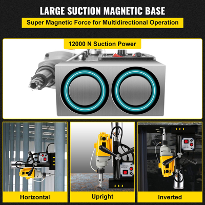 VEVOR MD40 1-1/2 in. Μηχάνημα διάτρησης με ηλεκτρικό μαγνητικό τρυπάνι με σετ κοπής HSS 11 τεμ.