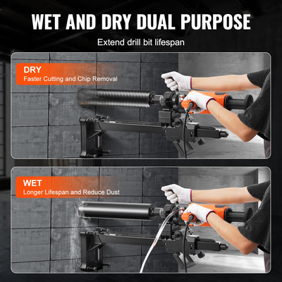 Μηχάνημα τρυπανιού VEVOR Core 0.8-7.1in Dia 2600W Handheld and Stand Core Drill Rig