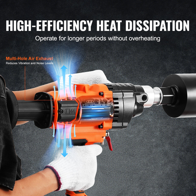 VEVOR Core Drill Machine 0,8-6,3in Dia 2000W Handheld Core Drill Rig for Mixing