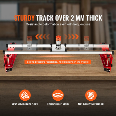 Έλκηθρο δρομολογητή VEVOR, 64 ιντσών, φορητό και εύκολο στη ρύθμιση έλκηθρο ισοπέδωσης πλάκας, DIY έλκηθρο δρομολογητή ξυλουργικής για ισοπέδωση πλακών, πλάνισμα οδηγού πλάκας Jig trimming μηχανή για ισοπέδωση ξύλου, DIY