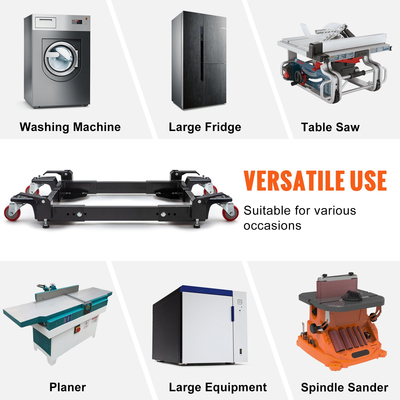 Κινητή βάση VEVOR, χωρητικότητα 1500 λίβρες, Ρυθμιζόμενη από 20,7&quot; x 23,7&quot; έως 28&quot; x 33,5&quot;, Βάση κινητής βάσης γενικής χρήσης βαρέως τύπου με 4 περιστρεφόμενους τροχούς, για εξοπλισμό επεξεργασίας ξύλου, πριόνι, ηλεκτρικό εργαλείο, μηχανή