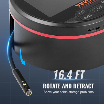 VEVOR Borescope κάμερα ενδοσκοπίου τριπλού φακού με οθόνη IPS 4,3&quot; 8 + 2 φώτα