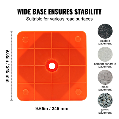 VEVOR Safety Cones, 4 Pack 18 ιντσών πτυσσόμενοι κώνοι κυκλοφορίας, κατασκευαστικοί κώνοι με ανακλαστικά κολάρα, φαρδιά βάση και τσάντα αποθήκευσης, για έλεγχο κυκλοφορίας, εκπαίδευση οδήγησης, χώροι στάθμευσης