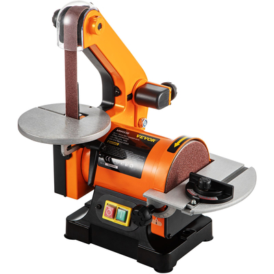 VEVOR Electric Belt Grinder Sander 5 Inch Electric Belt &amp; Disc Sander 300W Grinder Polisher 2950 RPM Μεταβλητής ταχύτητας Μεταλλικό Πάγκο Τριβείο Μηχανή λείανσης Workshop