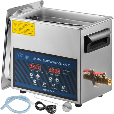 VEVOR 6L Ultrasonic Cleaner Μηχάνημα καθαρισμού υπερήχων διπλής συχνότητας με θερμαντήρα Καθαριστικό κοσμημάτων για ανταλλακτικά Κοσμήματα δαχτυλίδι γυαλιών οδοντοστοιχίας Record Circuit Board 28/40KHz