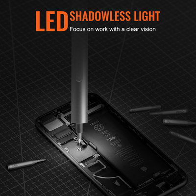 VEVOR Μίνι ηλεκτρικό κατσαβίδι Επαναφορτιζόμενο σετ εργαλείων επισκευής 24 μαγνητικές μύτες